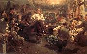 Ilia Efimovich Repin Evenings Germany oil painting artist